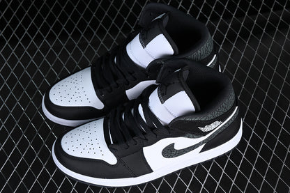 Jordan 1 Mid Black White Panda Elephant