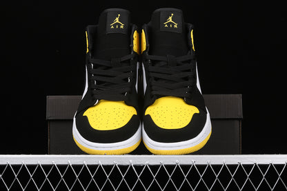 Jordan 1 Mid Yellow Toe Black