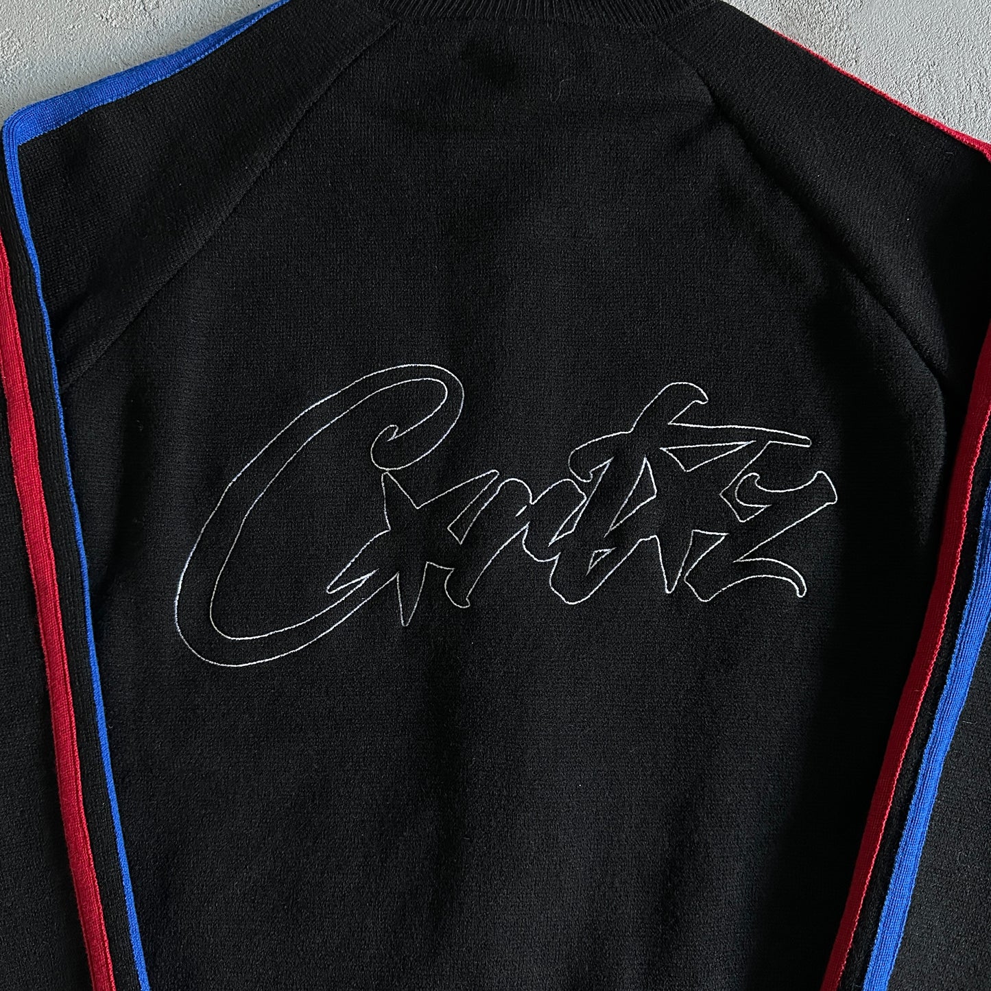 Corteiz VVS Knit-Zip Black Red Blue