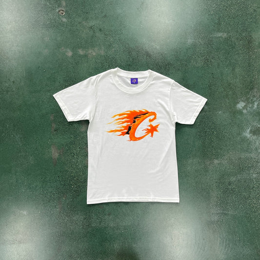 Corteiz C-Star Flame Tee White