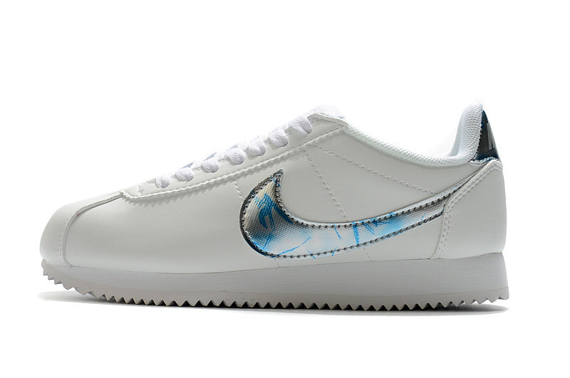 Nike Cortez Basic Leather Obsidian White Metallic Silver