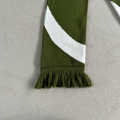 Corteiz Jacquaurd Knit Scarf Khaki Green