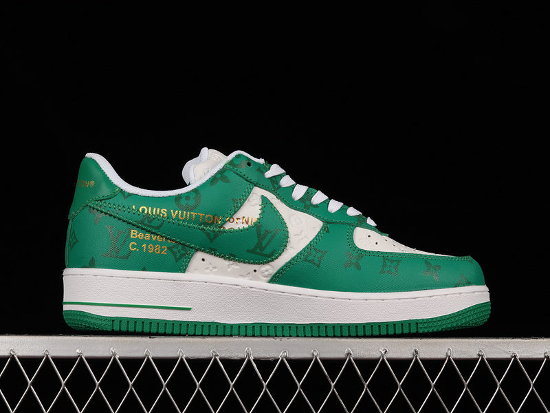 Nike Air Force 1 Low Louis Vuitton By Virgil Abloh White Green