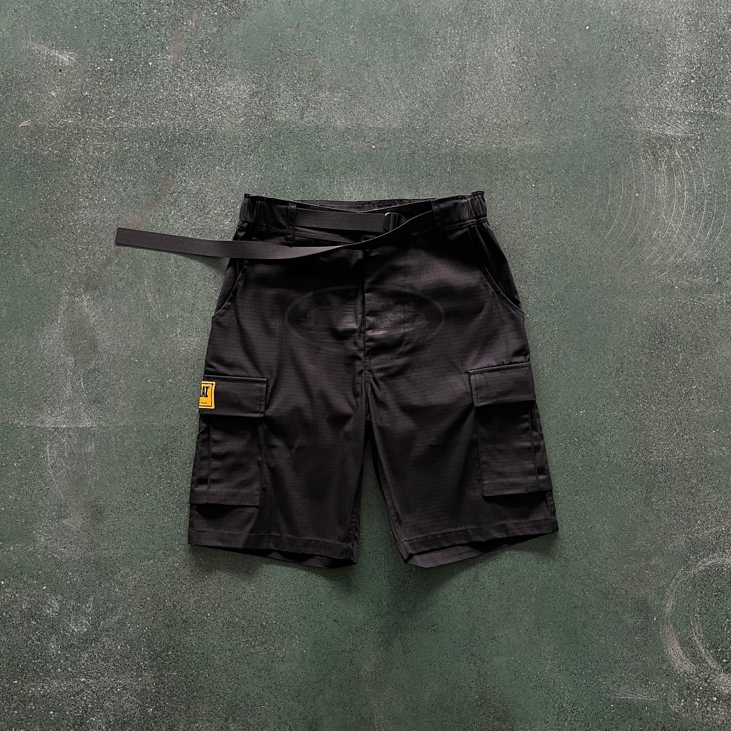 Corteiz Alcatraz Cargo Shorts Triple Black