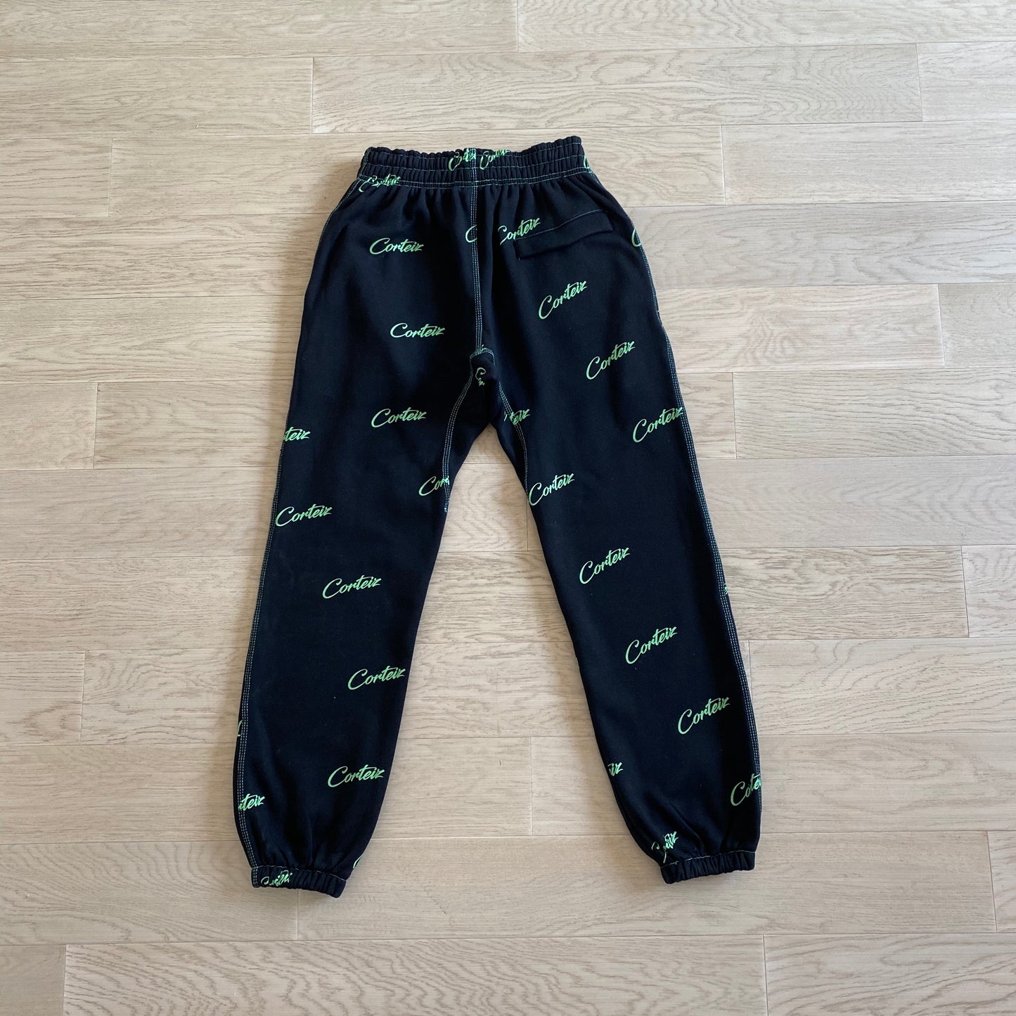 Corteiz All Over Print Joggers Black Green