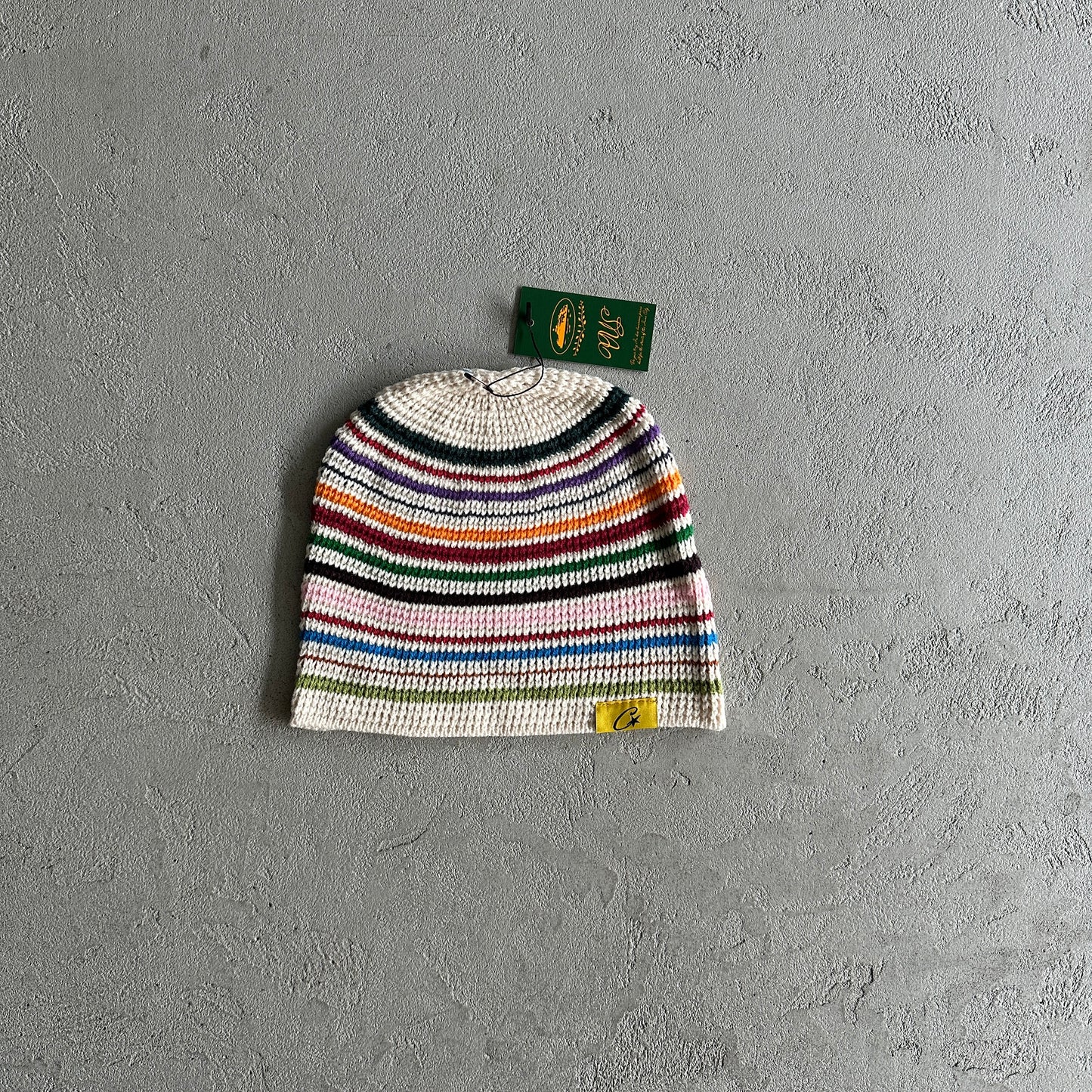 Corteiz Crochet Beanie White Multicolor