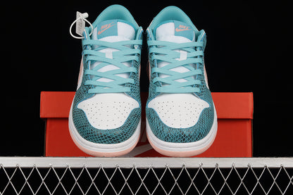 Nike Dunk Low Snakeskin Washed Teal Bleached Coral