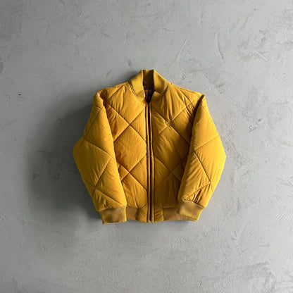 Corteiz Olde English Quilted Bomber Jacket Yellow