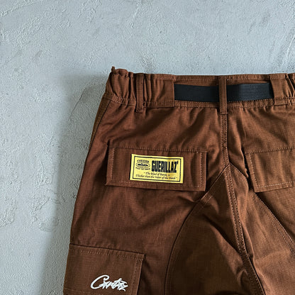 Corteiz Guerillaz Cargo Pants Brown