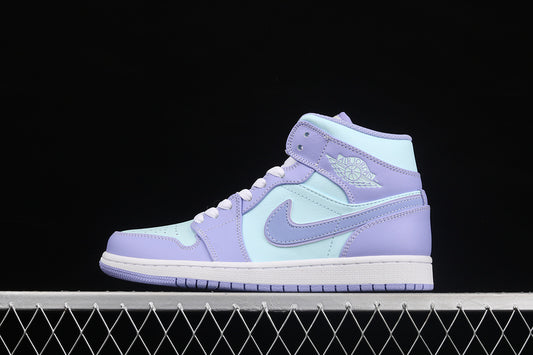 Jordan 1 Mid Purple Aqua