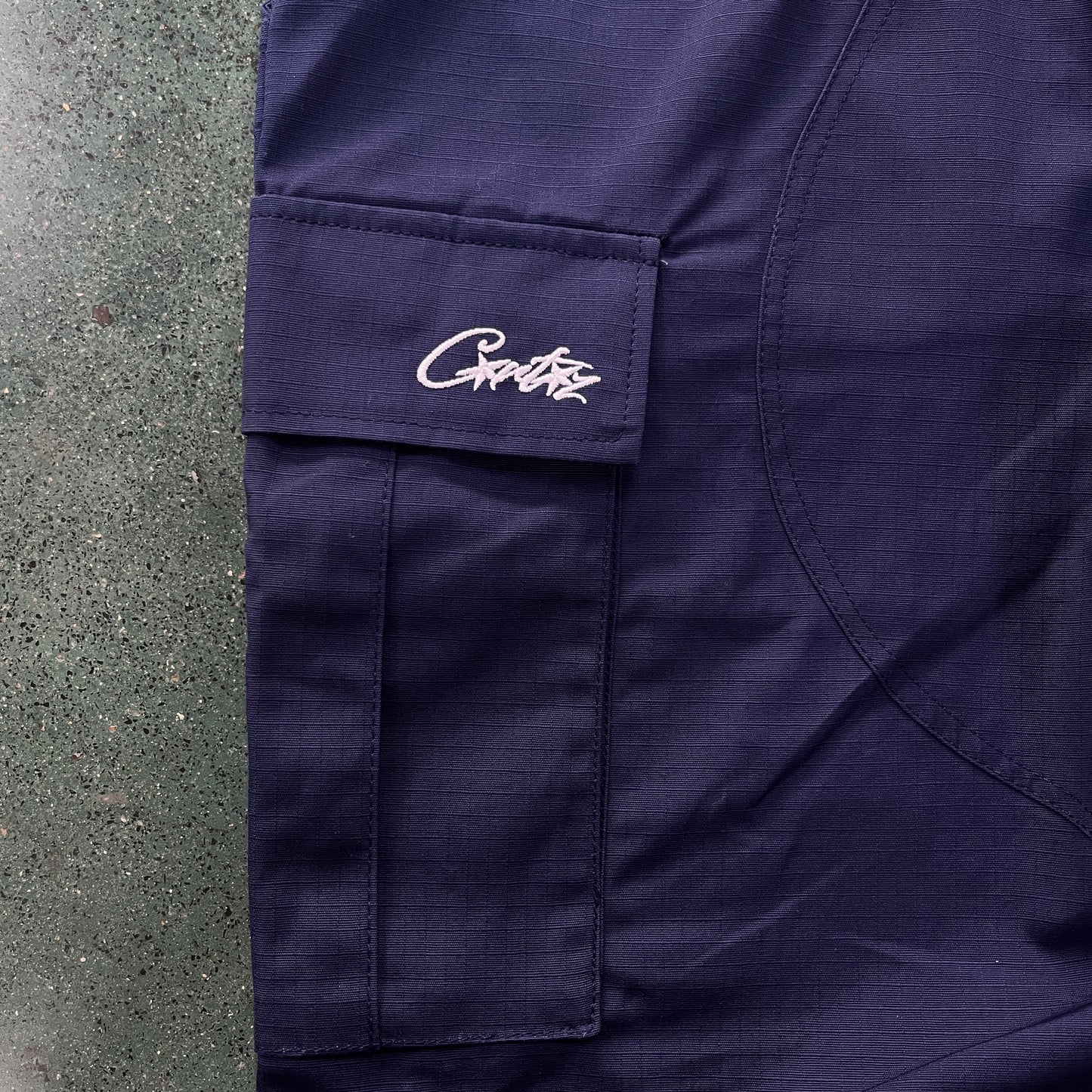 Corteiz Guerillaz Cargo Pants Navy