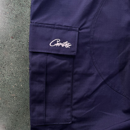 Corteiz Guerillaz Cargo Pants Navy