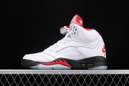 Jordan 5 Retro Fire Red Silver Tongue