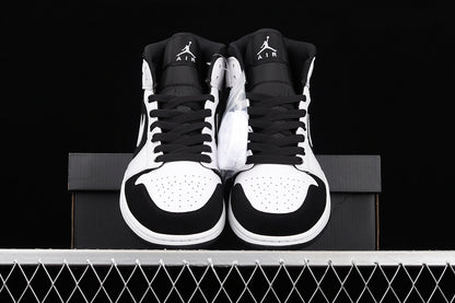 Jordan 1 Mid White Black