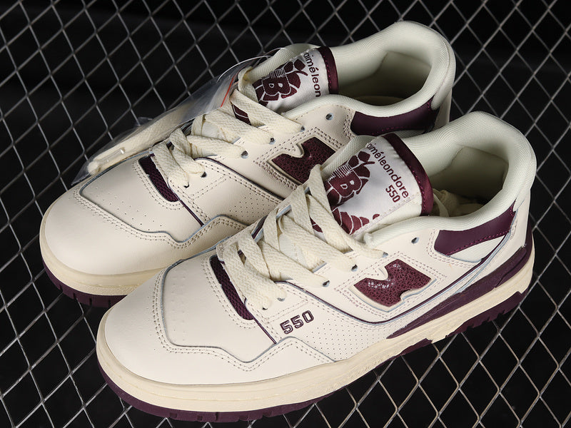 New Balance 550 Sea Salt Burgundy