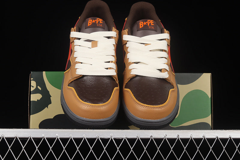 A Bathing Ape Bape SK8 Sta Brown Orange