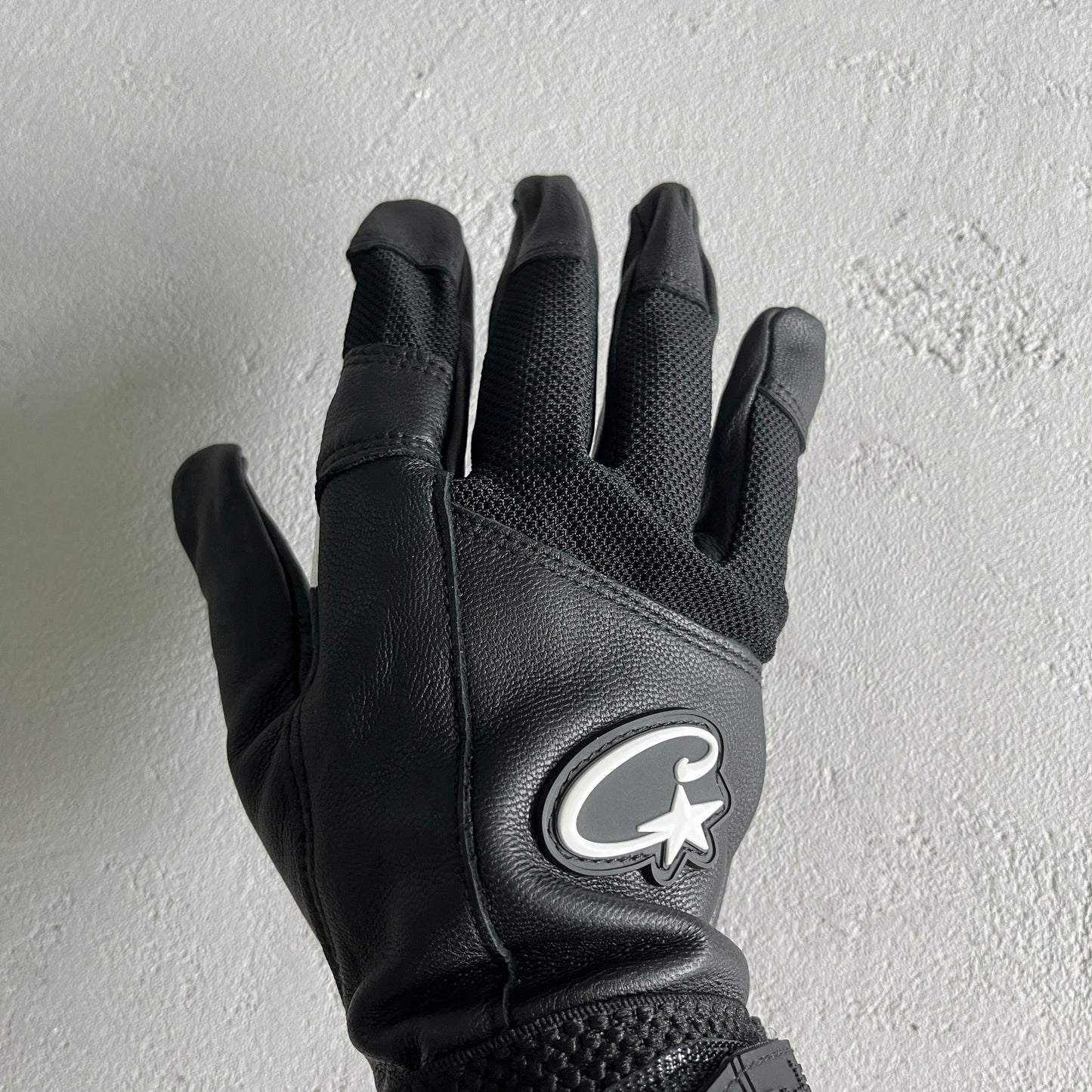 Corteiz Leather Gloves Black