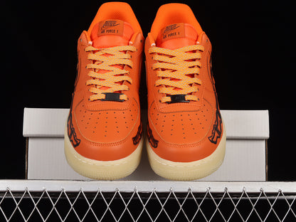 Nike Air Force 1 Low Orange Skeleton Halloween