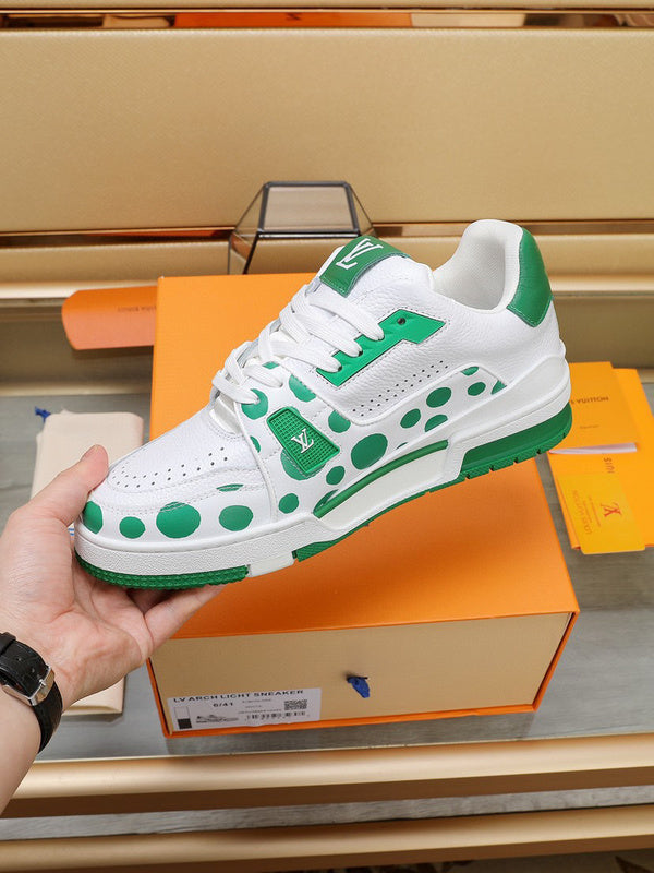 Louis Vuitton LV Trainer Yayoi Kusama White Green