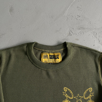 Corteiz Tiger Waffle Longsleeve Khaki Green