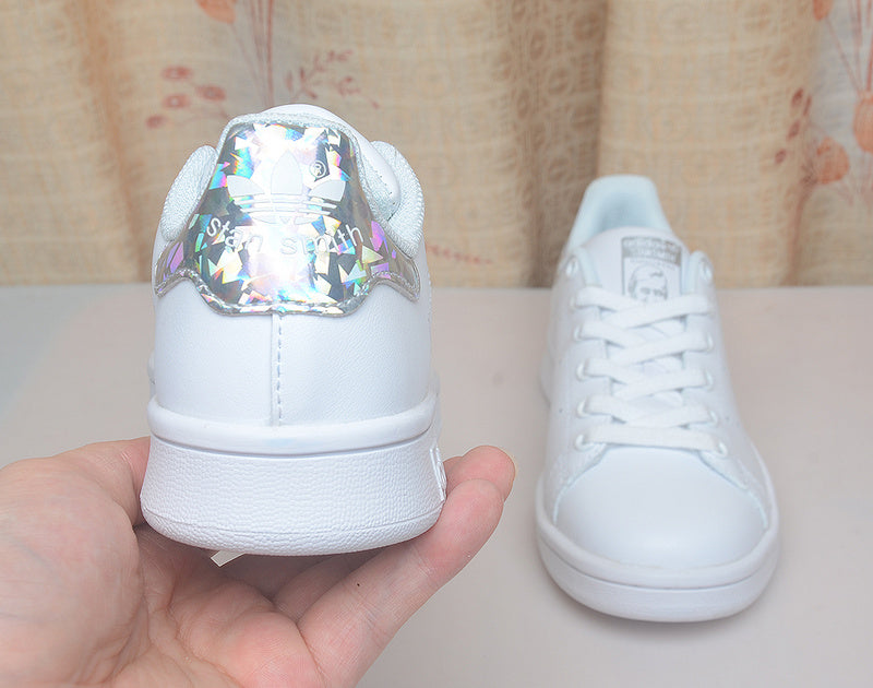 Adidas Stan Smith Sparkly Heel White