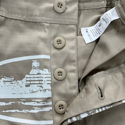 Corteiz Alcatraz Cargo Shorts Beige