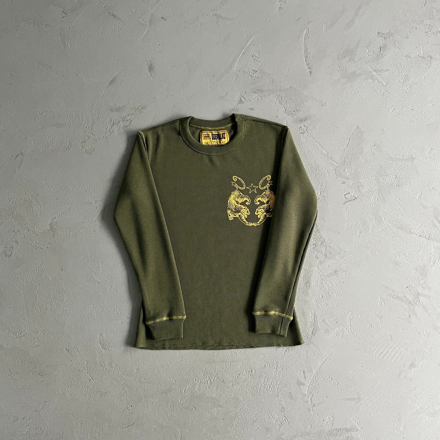 Corteiz Tiger Waffle Longsleeve Khaki Green