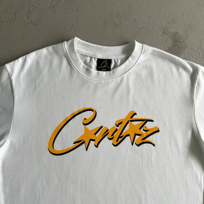 Corteiz Allstarz Tee White Yellow