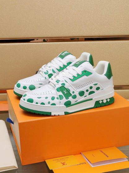 Louis Vuitton LV Trainer Yayoi Kusama White Green